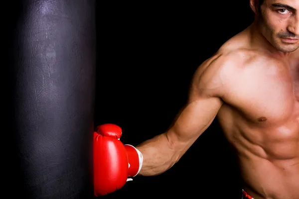 Boxeador joven luchador — Foto de Stock