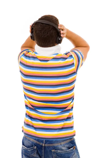 Young man listening music — Stock Photo, Image