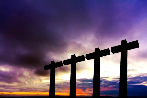 Crosses silhouette — Stock Photo, Image