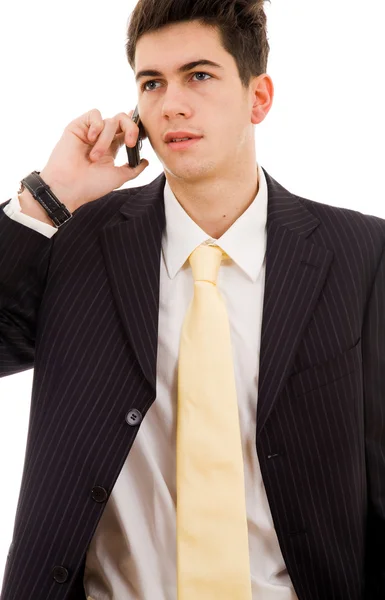 Affärsman talar på mobiltelefon — Stockfoto