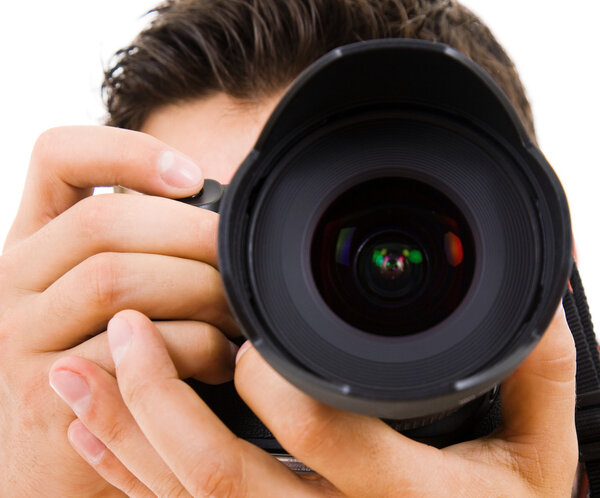 Photographer with camera