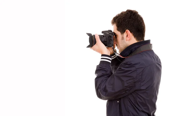 Jovem fotógrafo masculino — Fotografia de Stock