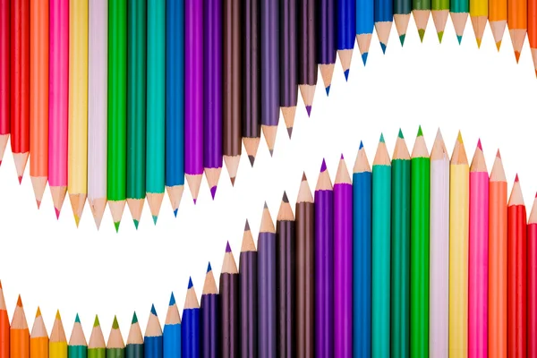 Färg pennor kritor — Stockfoto
