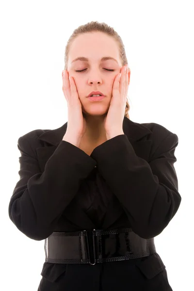 Woman in agony with toothache — Stock Photo, Image