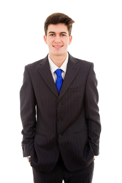 Szczęśliwy, uśmiechnięty człowiek młody biznes — Zdjęcie stockowe