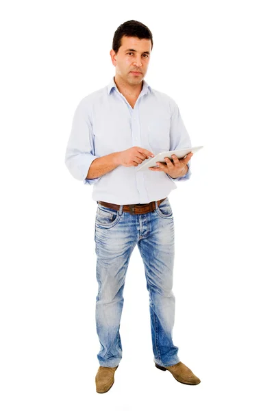Man with a tablet computer Royalty Free Stock Photos