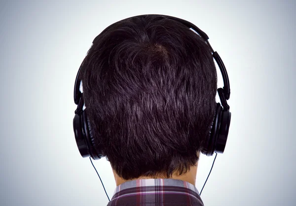 Man listening music Stock Image