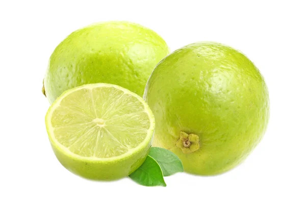 Lime fresche. isolato su sfondo bianco . — Foto Stock