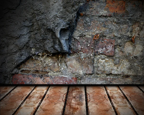 Stare ściany i podłogi drewniane. — Zdjęcie stockowe