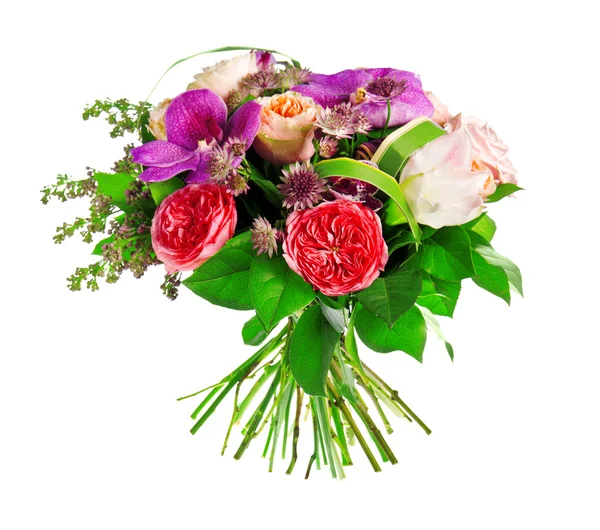 Bouquet of rose, paeonia and orchid — Stock Photo, Image