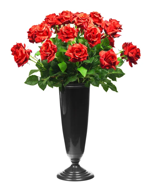 Buquê de rosas vermelhas isoladas sobre fundo branco — Fotografia de Stock