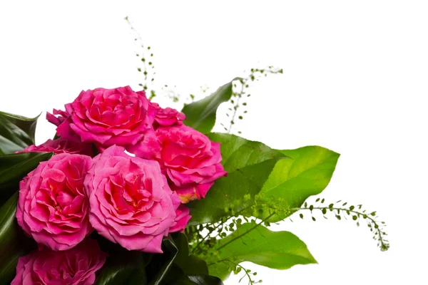 Az üdvözlőlap az a rózsaszín rózsa díszítéssel Jogdíjmentes Stock Képek