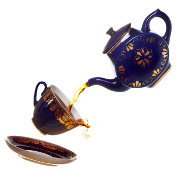 Pouring tea clipart