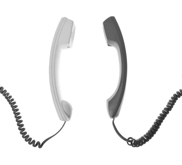 Två telefoner talar — Stockfoto