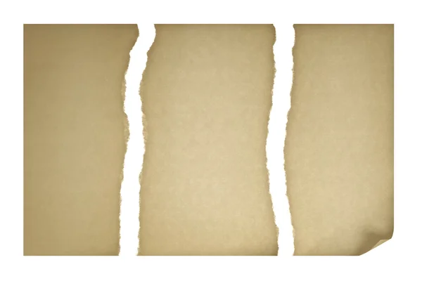 Gamla papper slits i tre delar Royaltyfria Stockbilder
