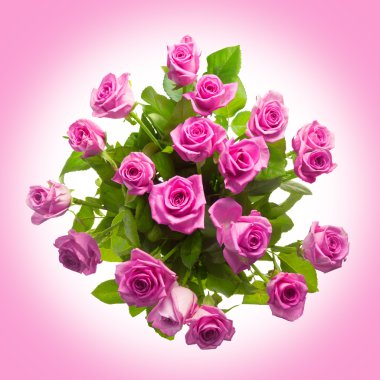 Bouquet of purple roses clipart