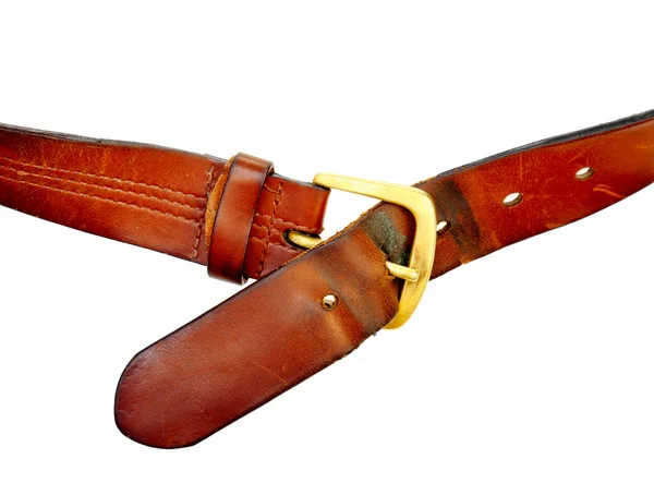 Cinturón de cuero broun usado —  Fotos de Stock