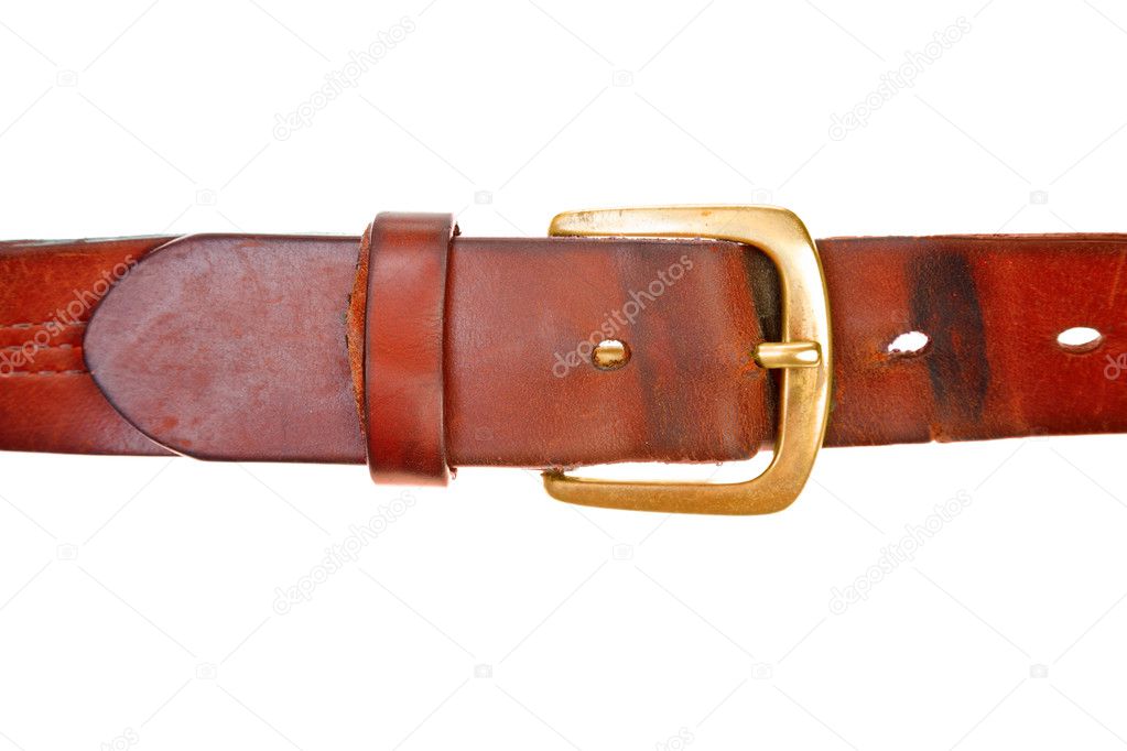 Used broun leather belt
