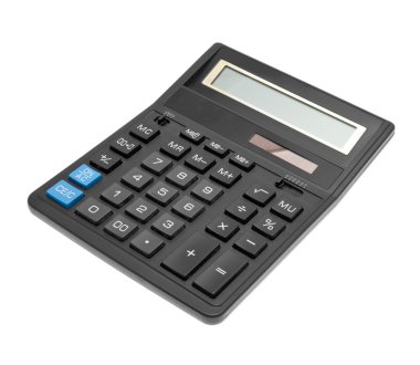 Black office calculator clipart