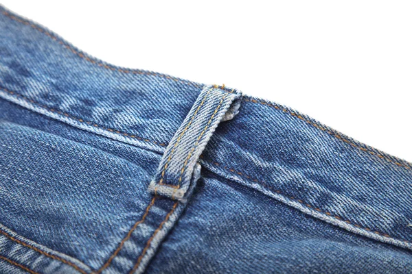 蓝色斜纹棉布牛仔裤 — 图库照片