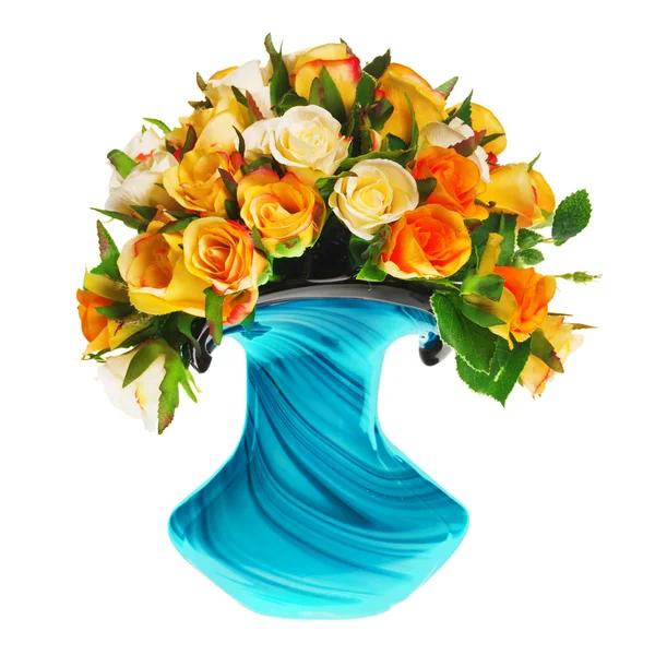Букет чайних троянд у вазі Стокова Картинка