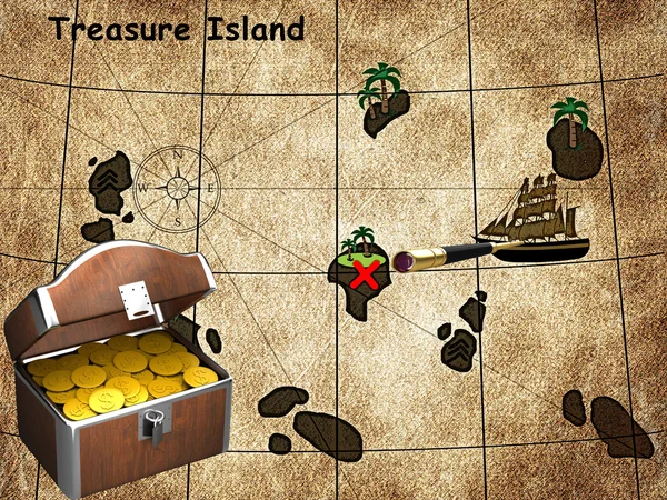 Treasure island — Stockfoto