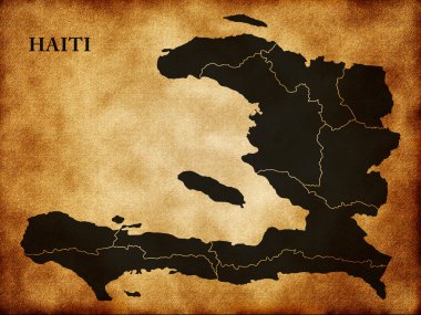Map of the Republic of Haiti clipart