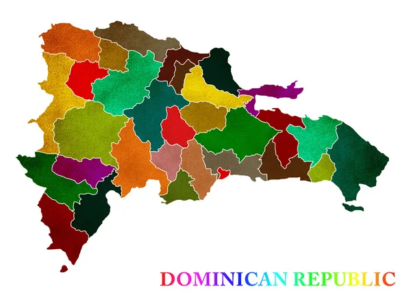 O mapa de República Dominicana — Fotografia de Stock