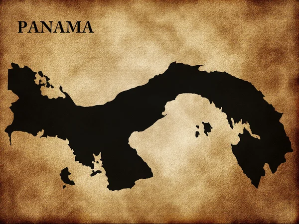 巴拿马国家的地图 — 图库照片