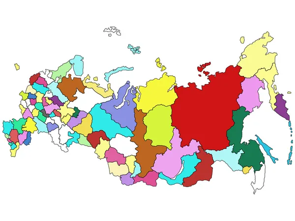 Mapa da Rússia — Fotografia de Stock