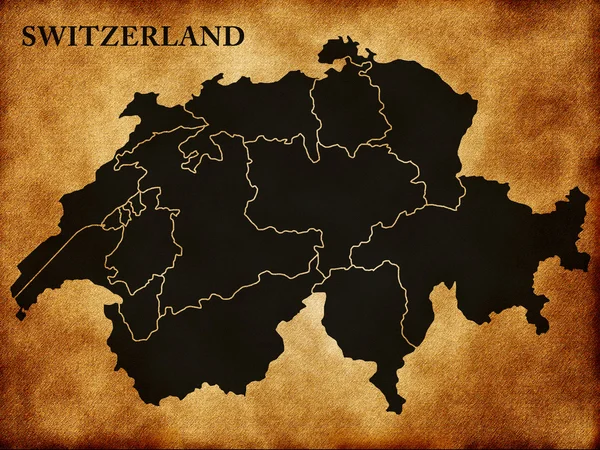 Karte der Schweiz — Stockfoto