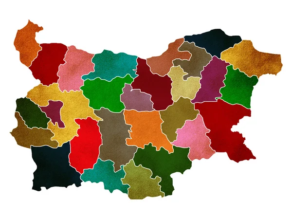 El mapa de Bulgaria — Foto de Stock