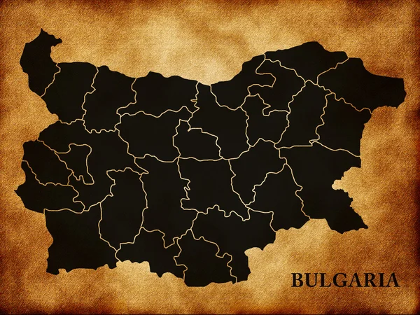 保加利亚地图 — 图库照片
