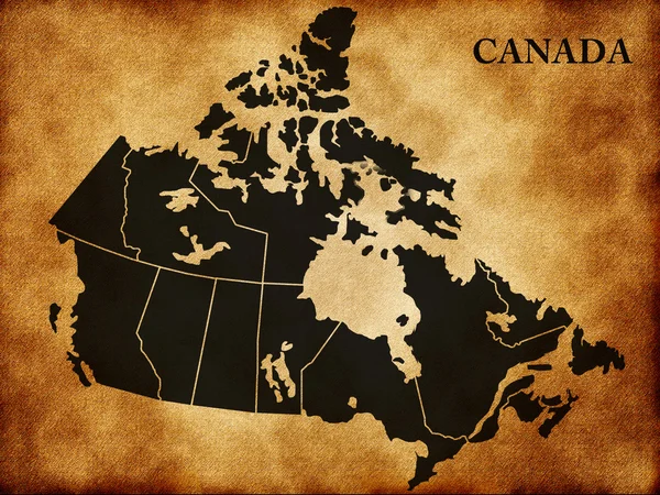 Χάρτης του Καναδά — Φωτογραφία Αρχείου