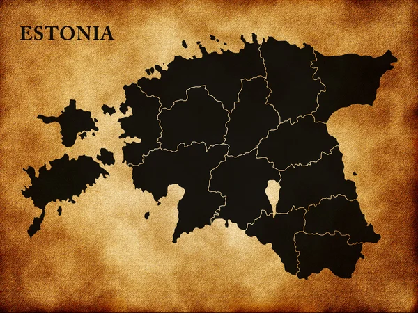Karte von Estland — Stockfoto
