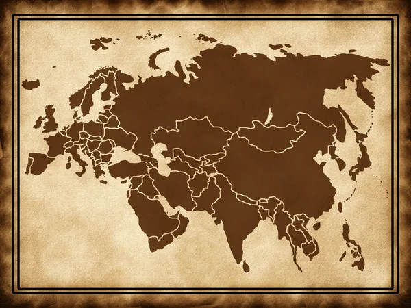 Карта Евразии — стоковое фото