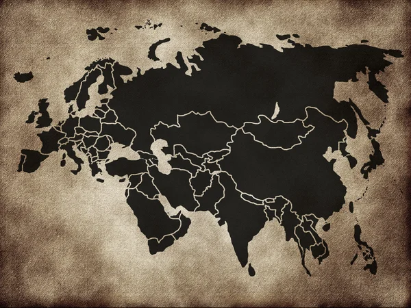 Mapa Eurazji — Zdjęcie stockowe