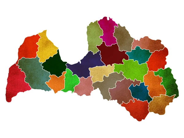Карта Латвии — стоковое фото