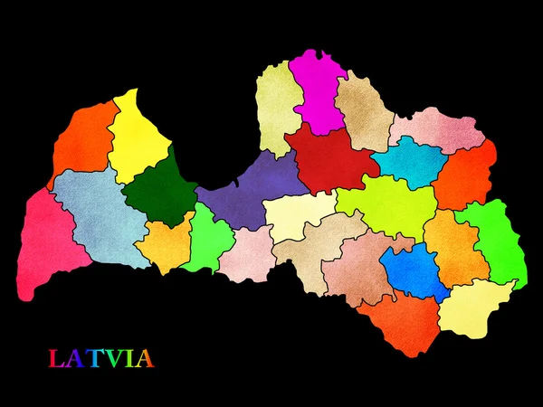Lettország térképe — Stock Fotó