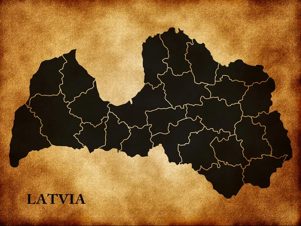 Mapa da Letónia — Fotografia de Stock
