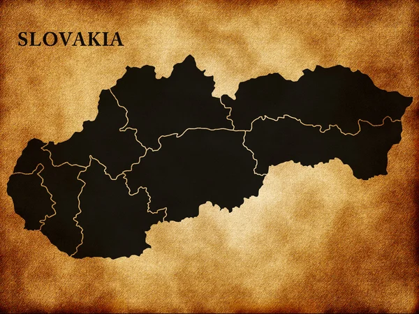 Mapa slovenska — Stock fotografie