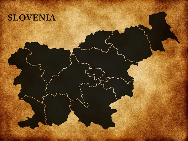 スロベニア地図 — ストック写真