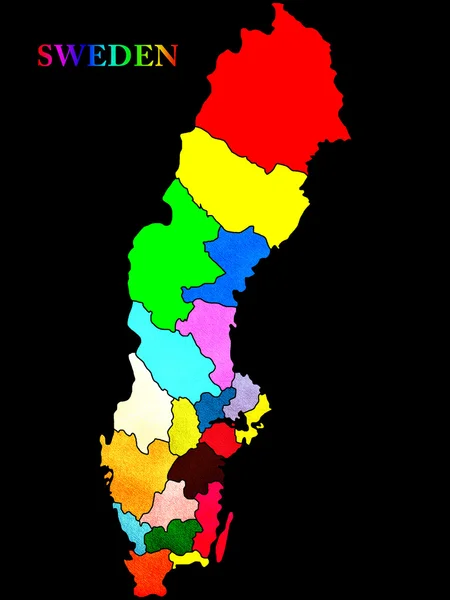 Schweden-Karte — Stockfoto