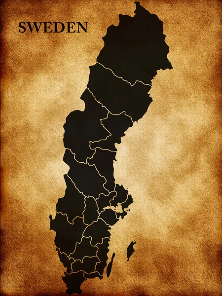 Stock image Sweden map