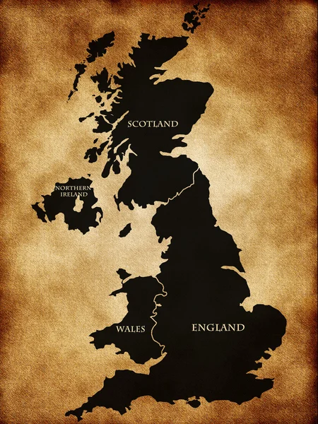 Mapa online de Reino Unido —  Fotos de Stock