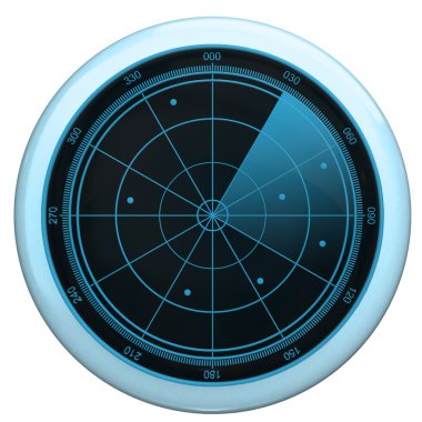 Digital Radar screen clipart