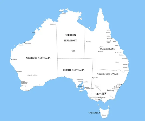 La carte de Australie — Photo