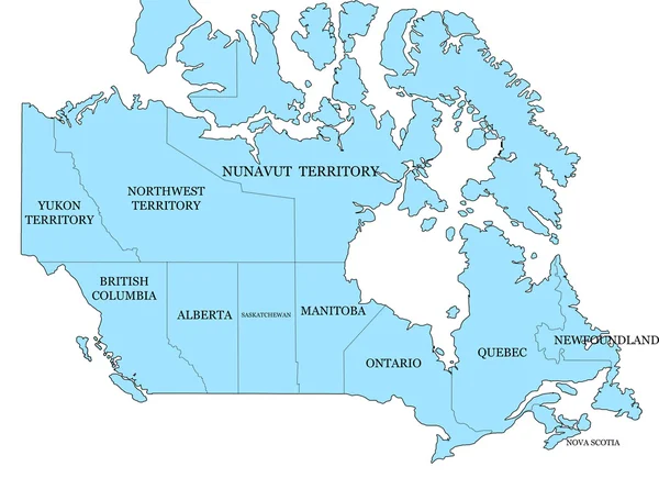 Mapa do Canadá — Fotografia de Stock