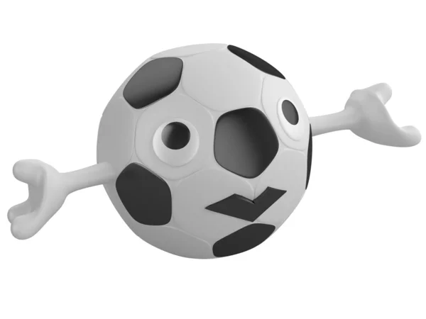 Cartoon soccer ball — Stock Photo, Image