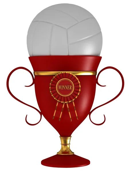 Volejbalový míč s cup — Stock fotografie